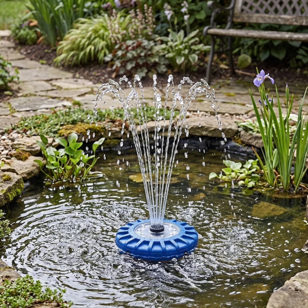 Rechargeable Water Pump for Floating Pool Fountain with LED Lighting - Image 4