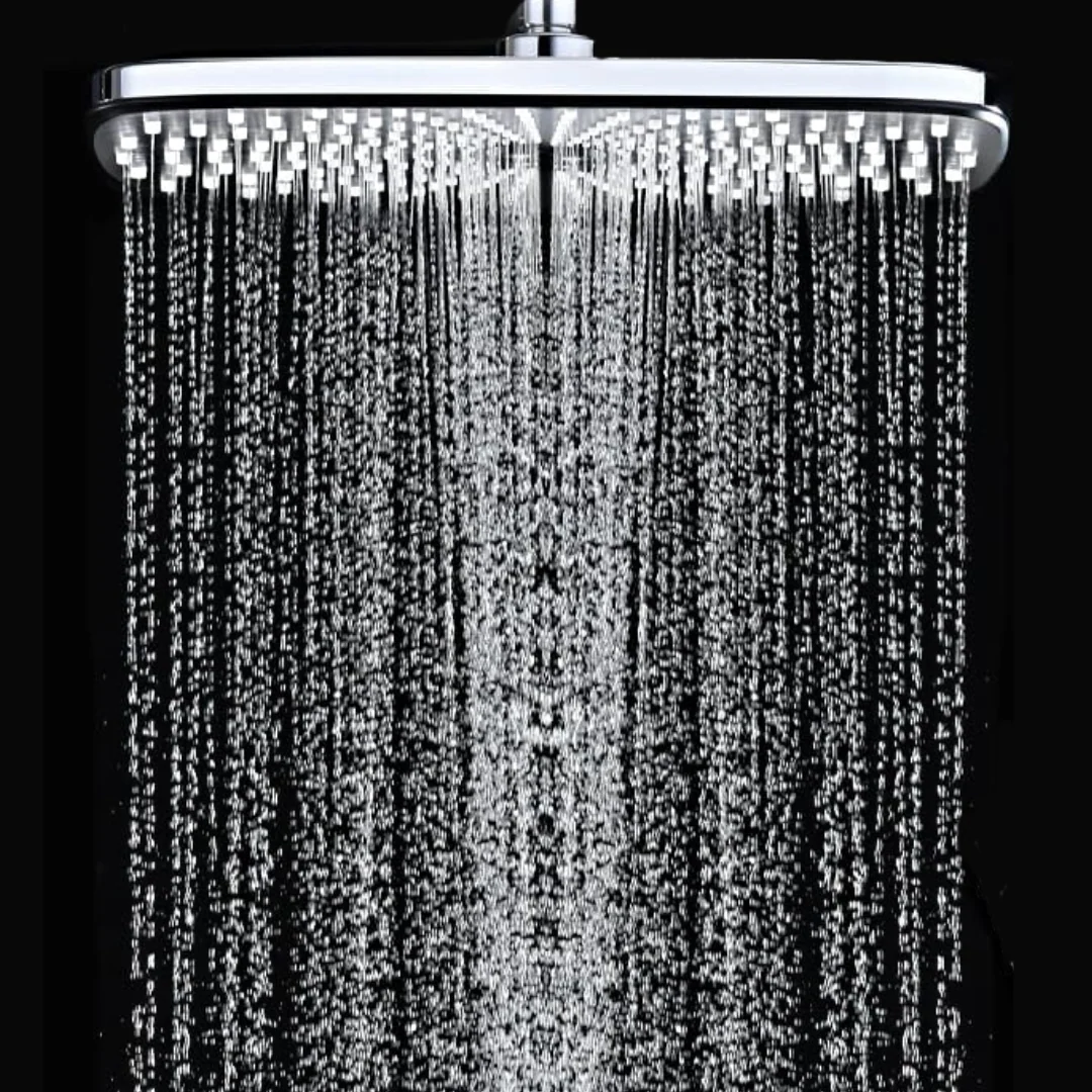 10-Function Handheld Shower with Square Rainfall System, 2.5 GPM - Image 6