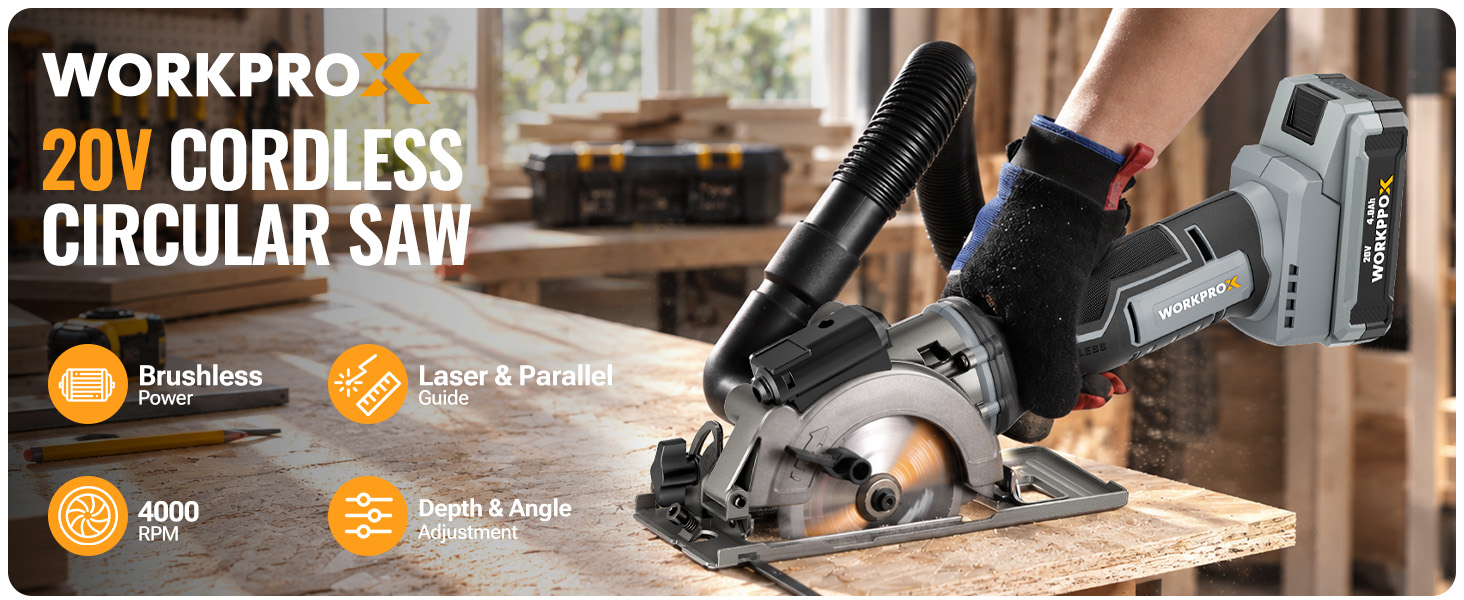 20V Brushless Cordless Mini Circular Saw