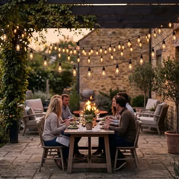 Remote-Controlled Solar Fairy Lights with USB Charging for Outdoor Spaces