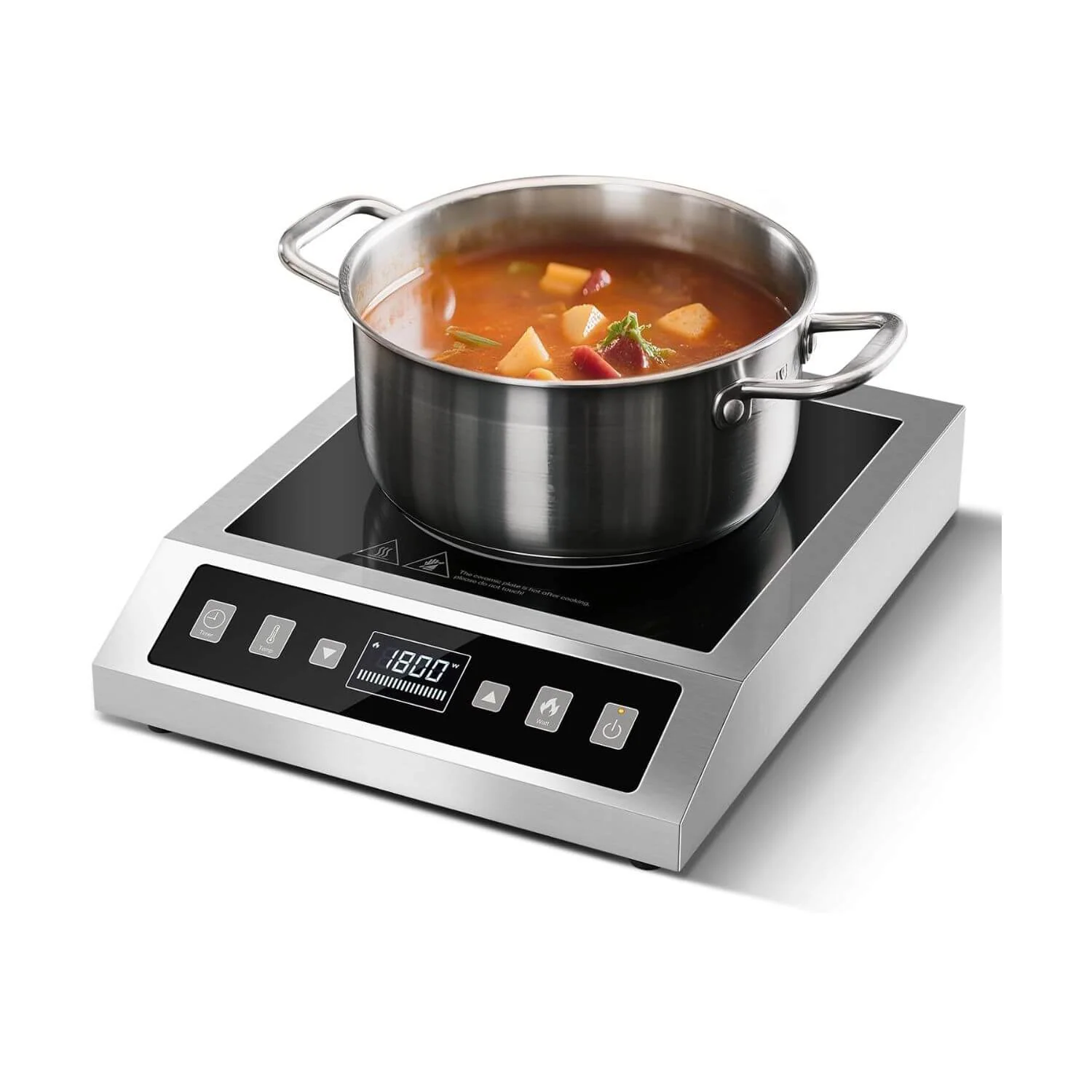 AMZCHEF 1800W Portable Commercial Induction Cooktop | Single Burner 1