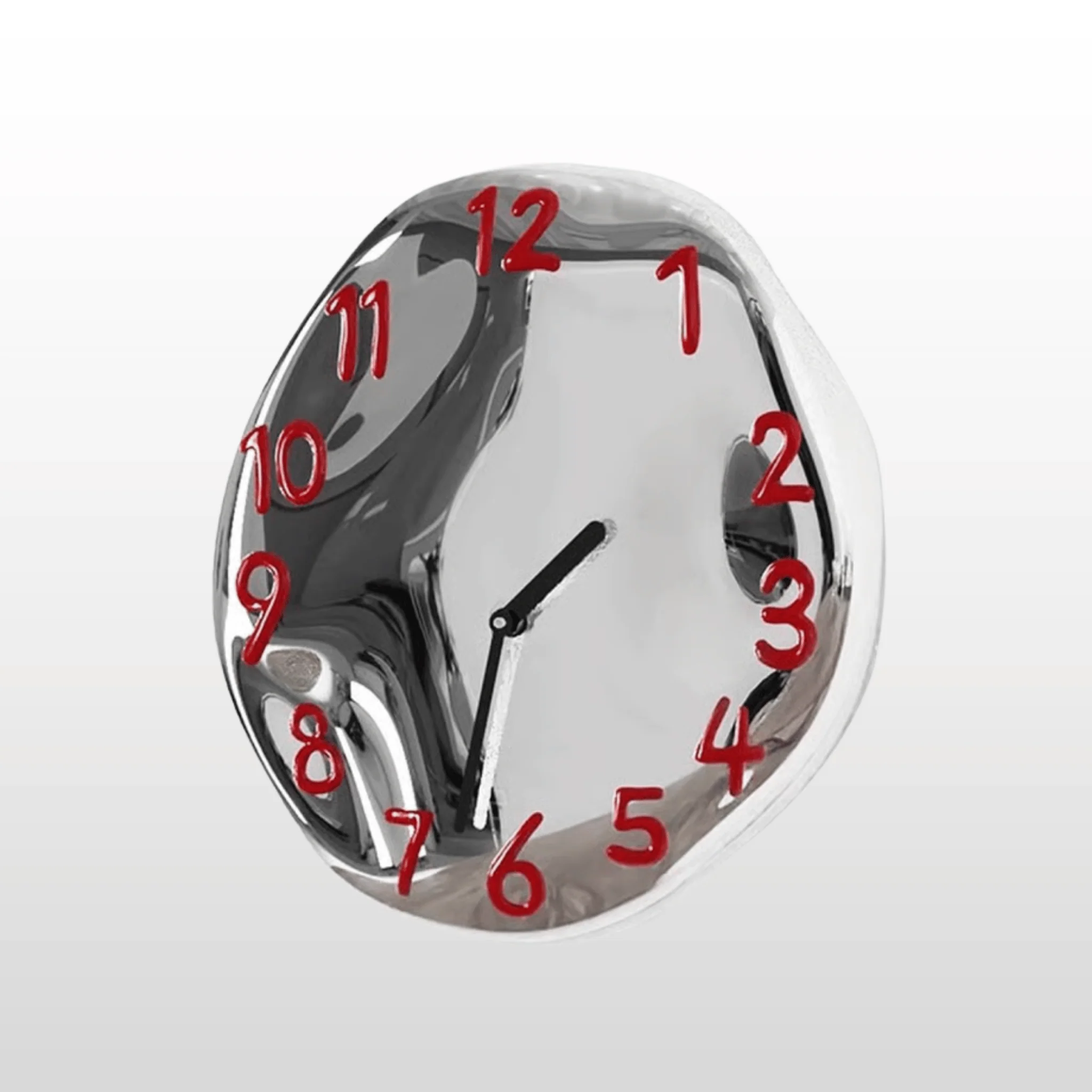 Elegant Ceramic Wall Clock with Polished Chrome Details - Image 5