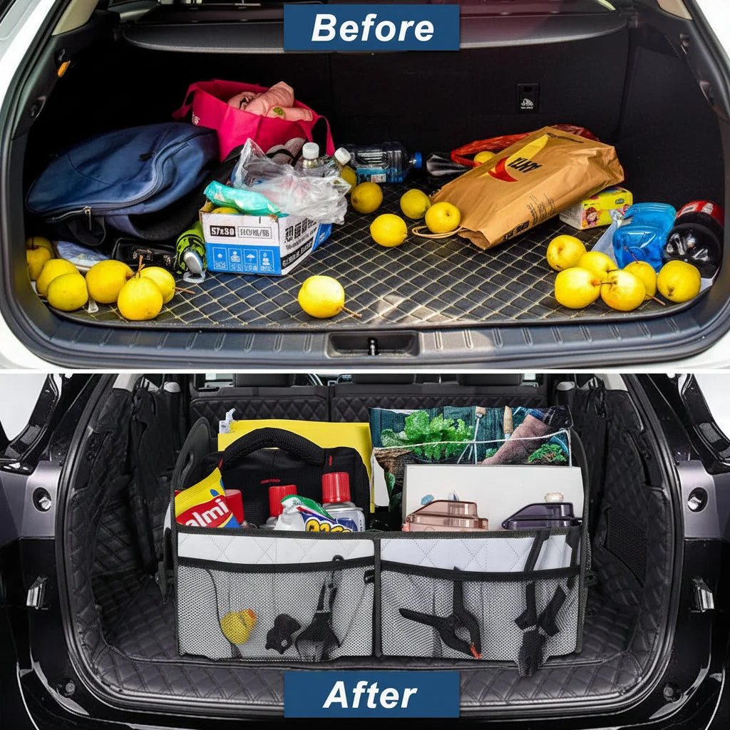Spacious Waterproof Trunk Organizer – Foldable Car Storage Solution - Image 6