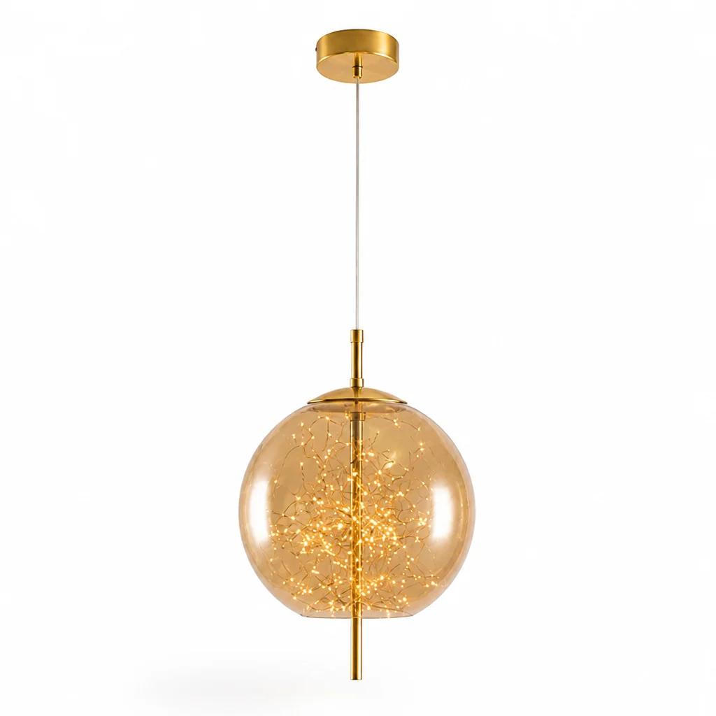 Pendant Light Energy-Efficient LED Smoky Glass Adjustable Wire - Image 8