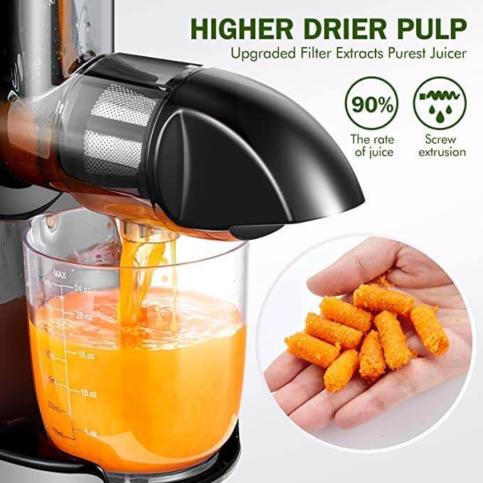 AMZCHEF Slow Juicer Extractor ZM1501 Light Gray 3