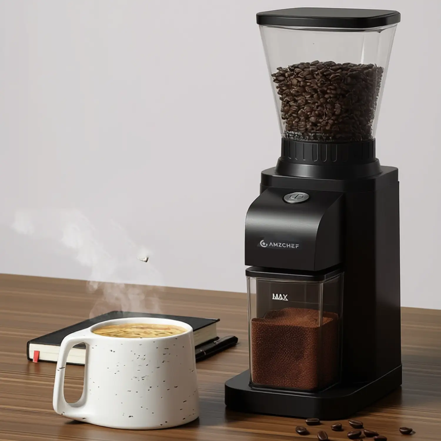 AMZCHEF Espresso Grinder with 48 Precise Settings For Daily Baristas 4