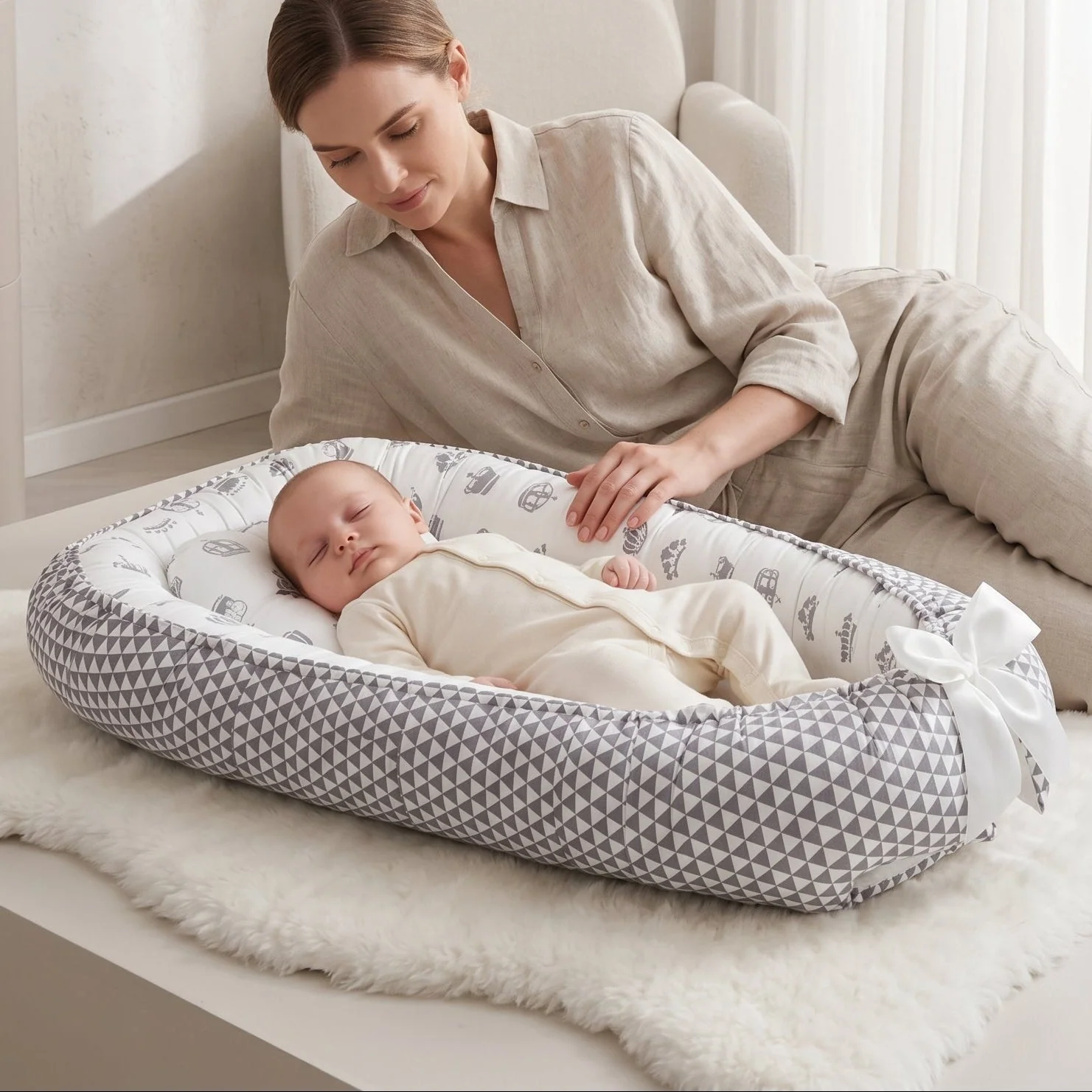 Portable Baby Lounge Cushion - Image 4