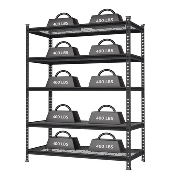 WorkPro 5-Tier Metal Storage Shelving Unit 48"W x 24"D x 72"H Adjustable Storage Rack Heavy Duty Shelf