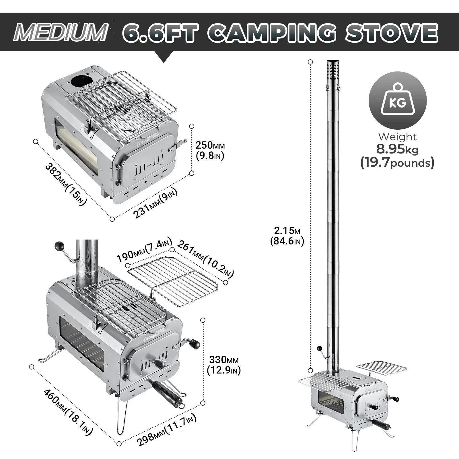 KingCamp Surefire Camping Wood Tent Stove
