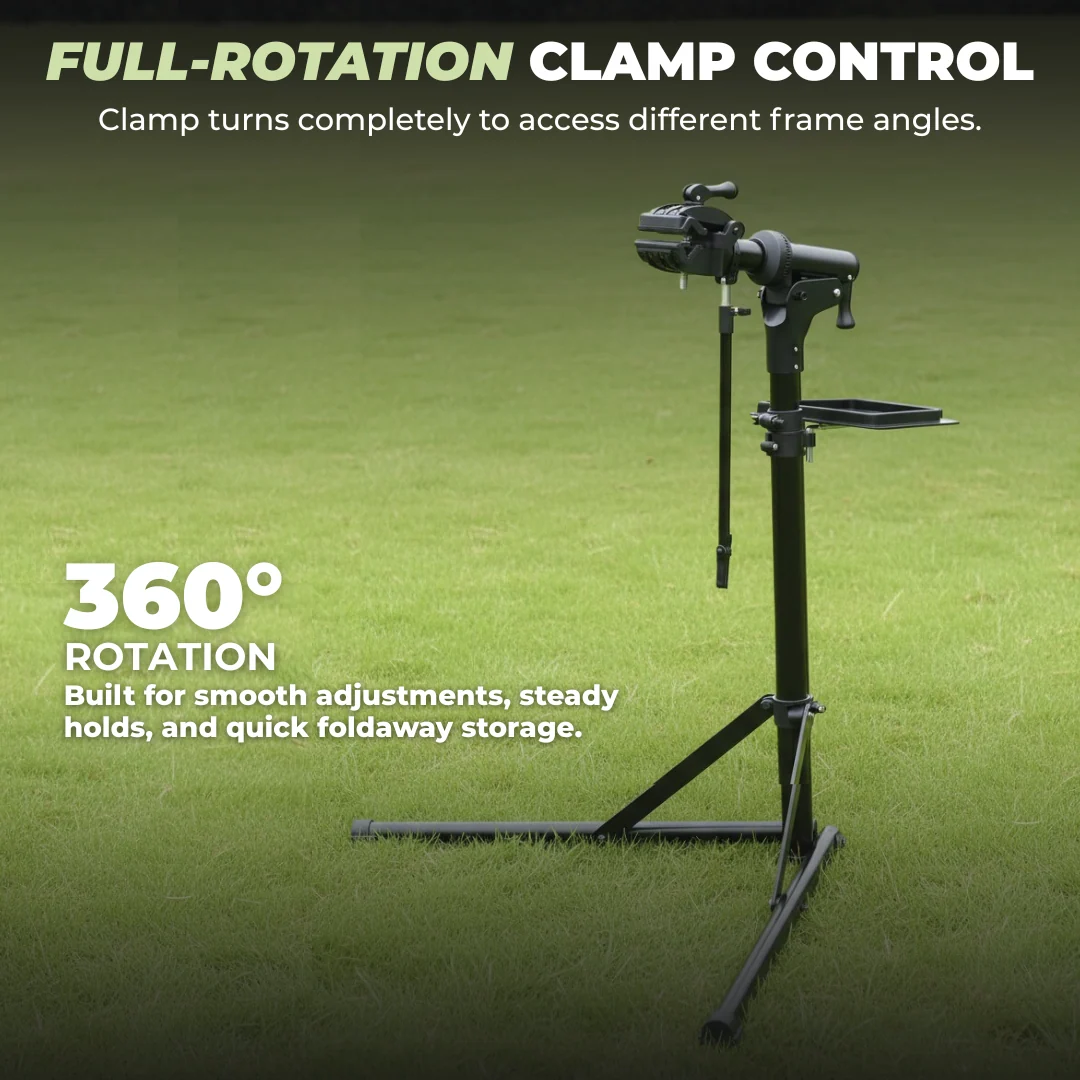 Bike Workstand with Adjustable Clamp, Folding Bicycle Repair Stand