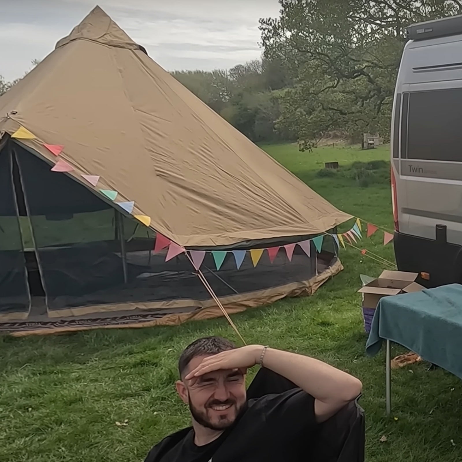 KingCamp 4-Season Khan 340GSM TC Canvas Bell Tent-13ft/16.4ft