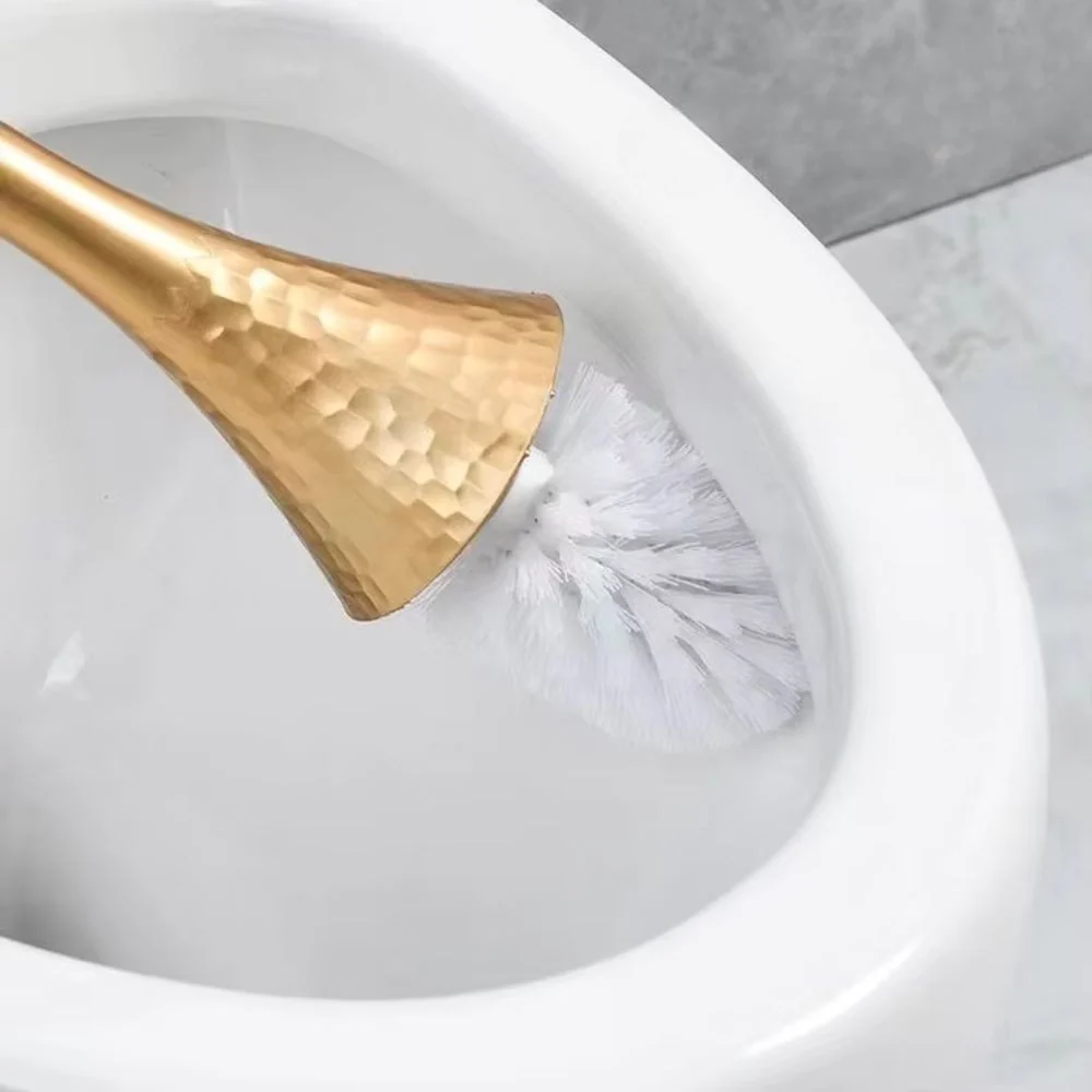 Toilet Brush Firm Bristles Ergonomic Handle Concealed Storage Base - Image 3