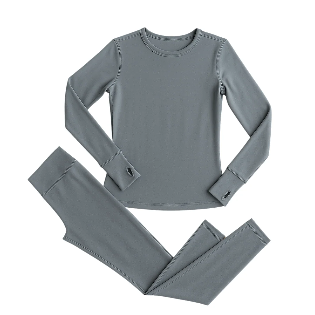 Thermal Base Layer Set for Women - Fleece Lined Shirt and Leggings - Image 5