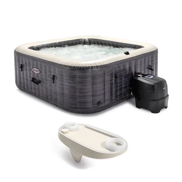Intex PureSpa Plus Greystone Inflatable Hot Tub, 94 x 28", with Phone Tray