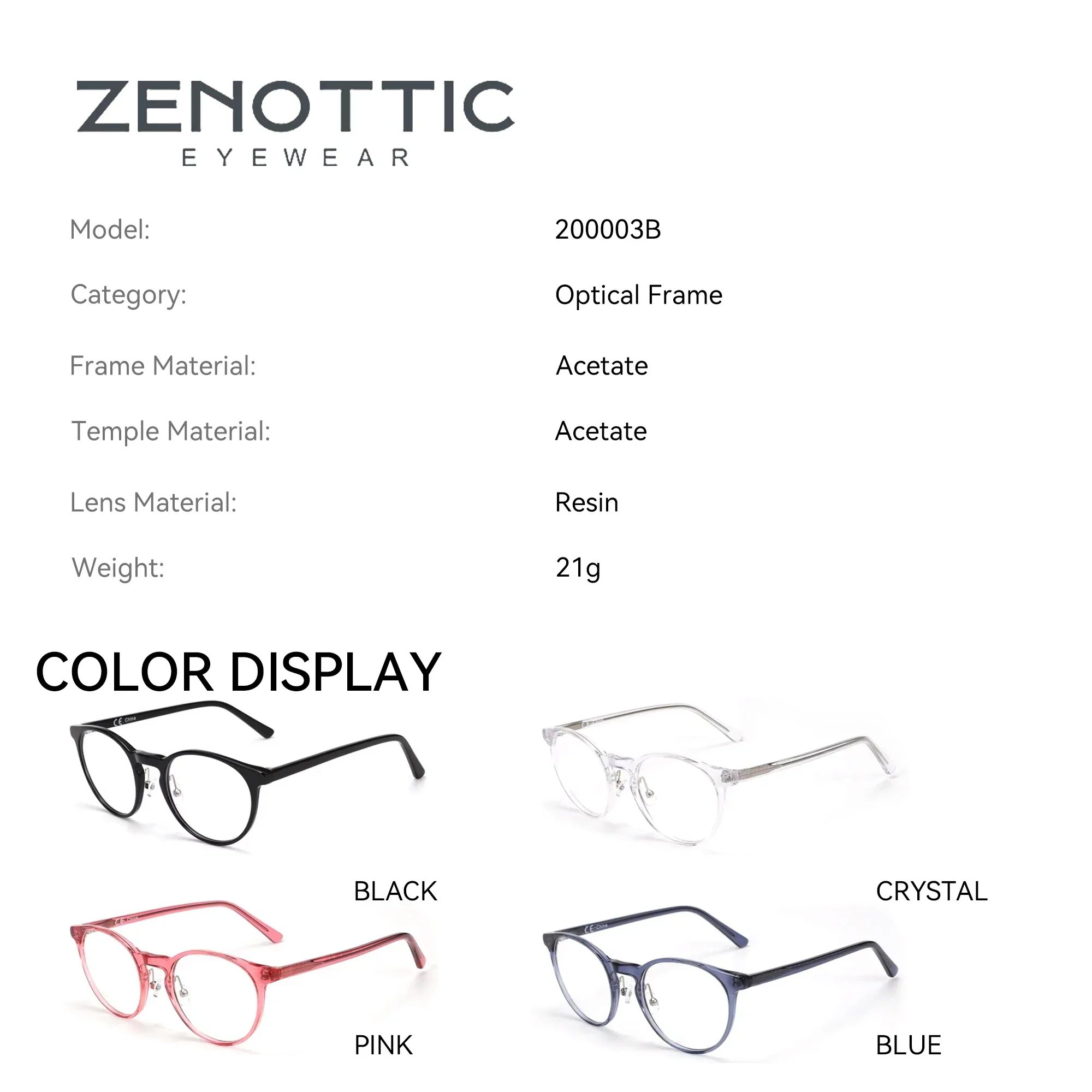 Vintage Round Eyewear with Glass Lenses - Image 2