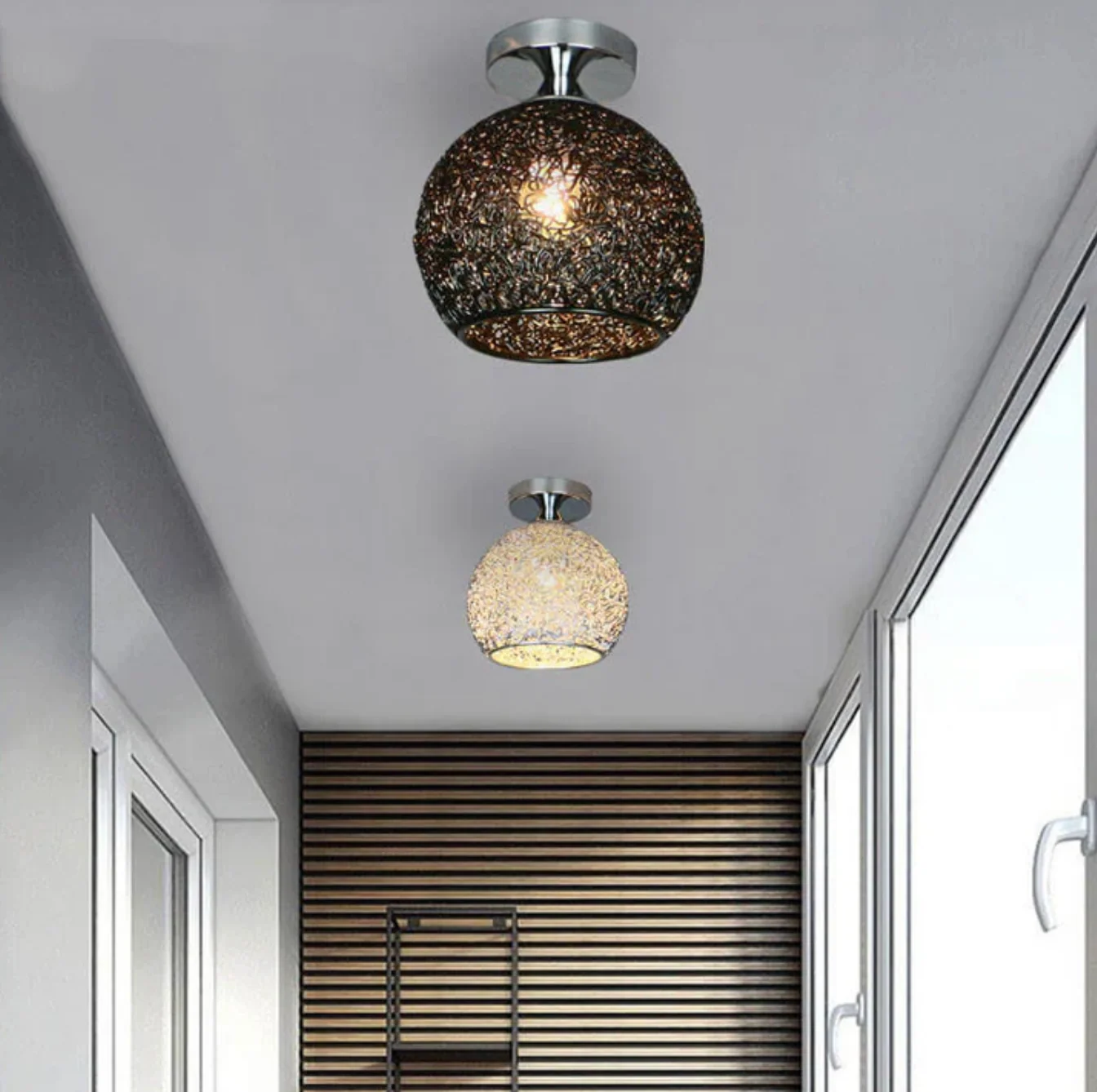 Stylish Ceiling Light Fixture with Open Sphere Design - Image 18