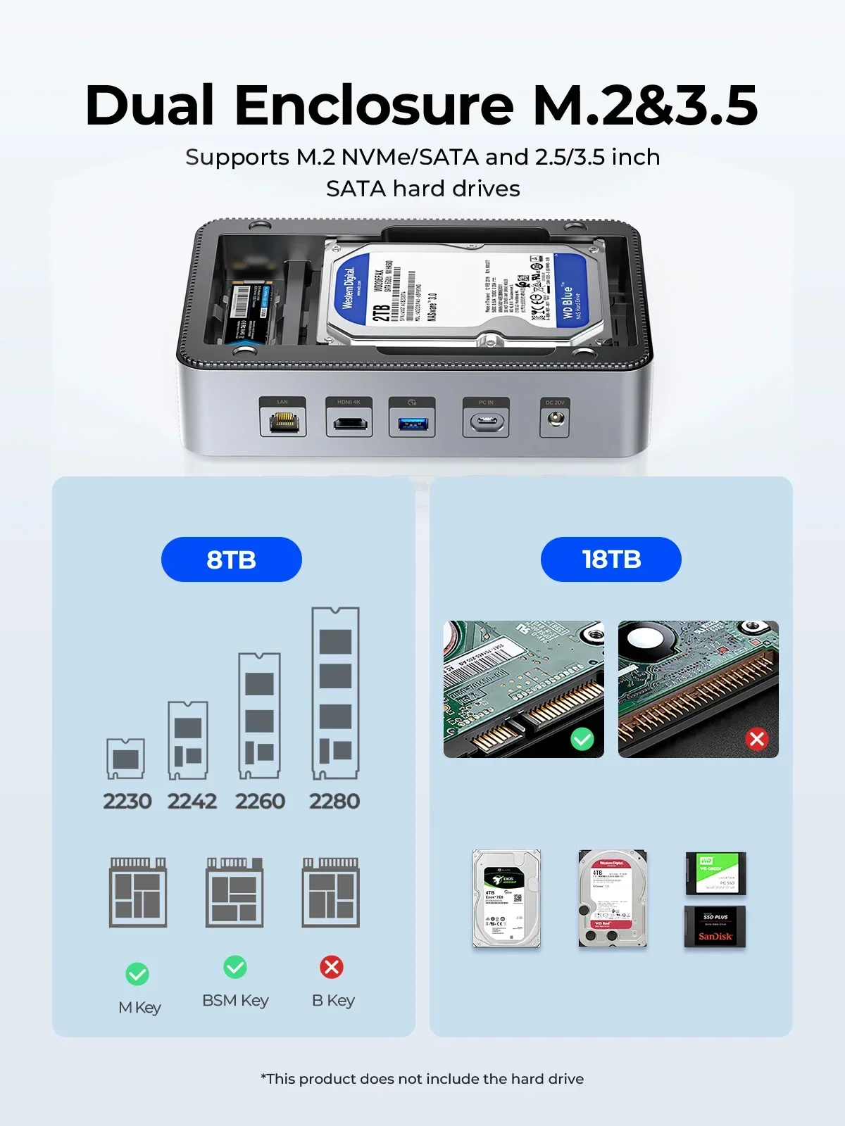 USB Hub with 10 Ports and Multiple Connection Options - Image 8