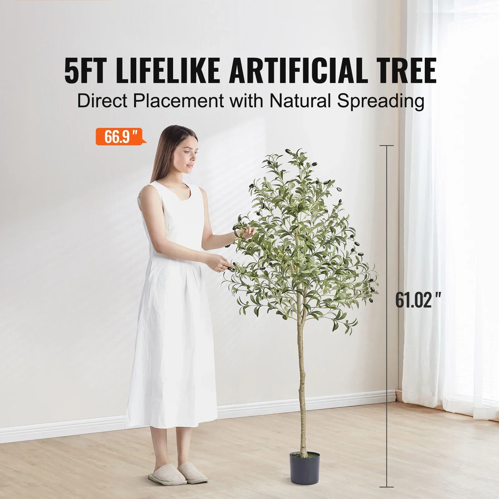 Olive Tree Decoration with Stable Base - Image 2