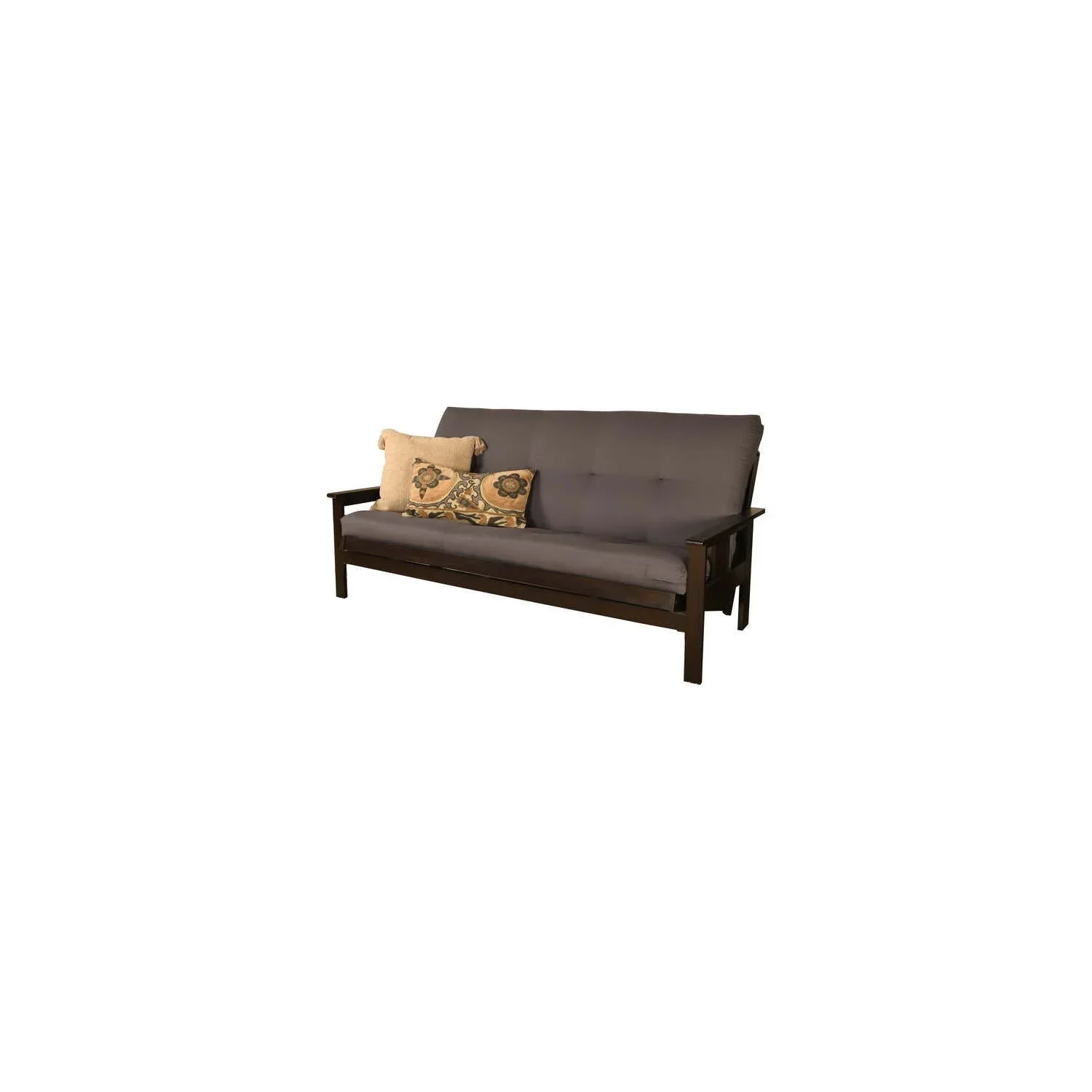 Homestock African Artifacts Full Size Futon Frame Set with Mattress, Easily Converts to Bed, Versatile Design Futon Frame for All Spaces, 33"H x 79"L x 37"D-Color:Linen Charcoal,Size:Barbados - Image 125