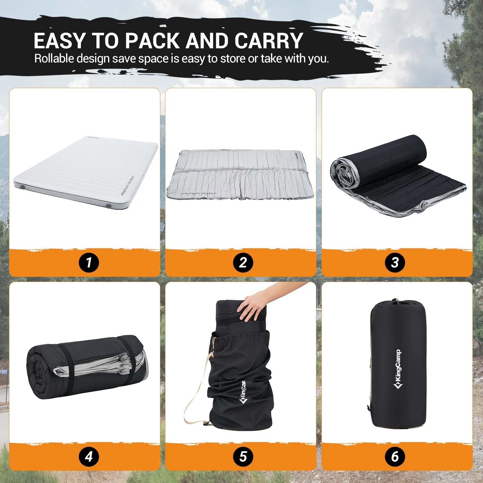 KingCamp PREMIUM Self Inflating Foam Sleeping Pad Double/Single - Image 46