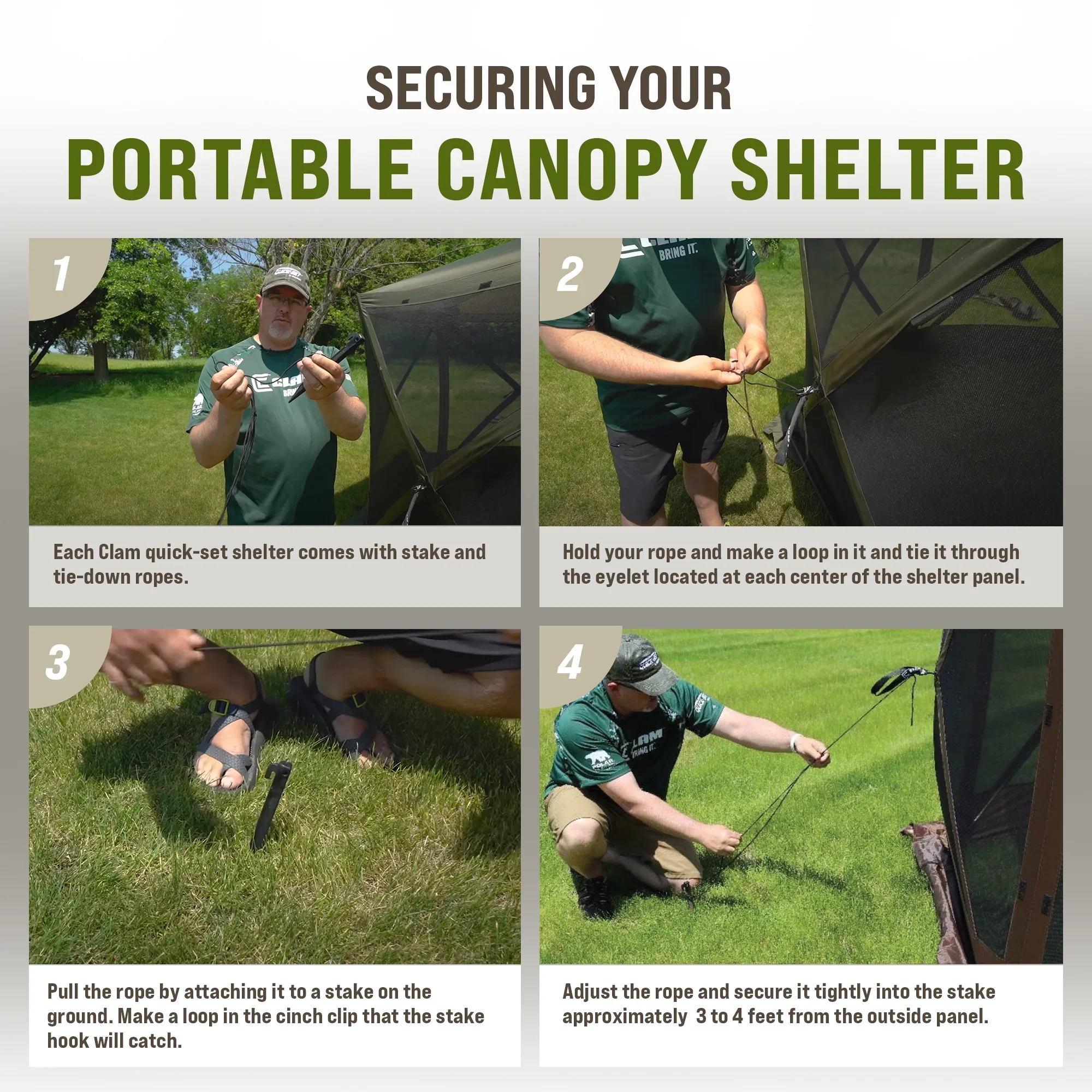 CLAM Quick-Set Pavilion 12.5 x 12.5' Portable Outdoor Canopy Shelter, Green - Image 17
