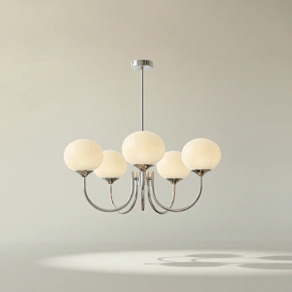 Elegant Pink Glass Ceiling Lamp with Gold Accents - Image 20