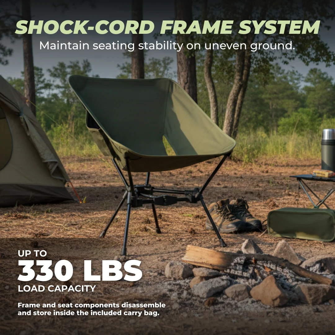 Lightweight Outdoor Folding Chair with 330 lbs Load Capacity