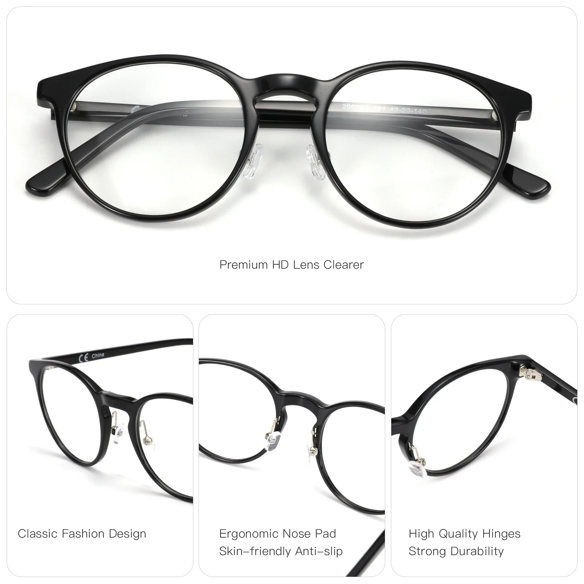 Vintage Round Eyewear with Glass Lenses - Image 6