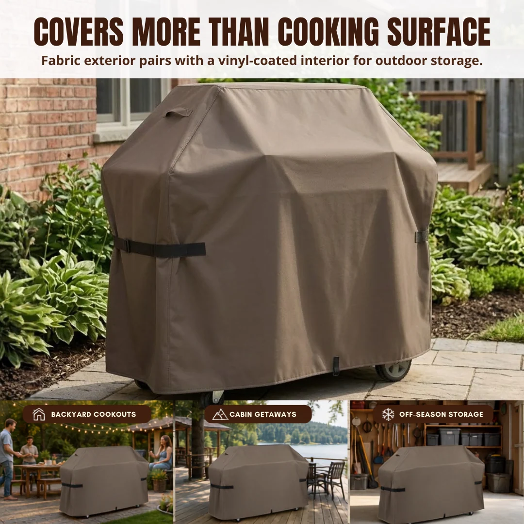 48 in Flat Top Griddle Cover with Adjustable Straps and UV Shield