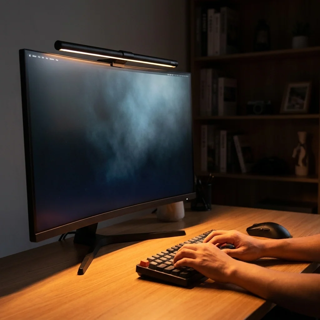 LED Monitor Light Bar with Adjustable Temperature Settings
