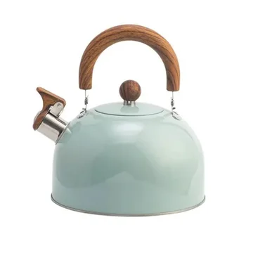 Classic Stainless Steel Kettle with Whistle for Quick Boiling