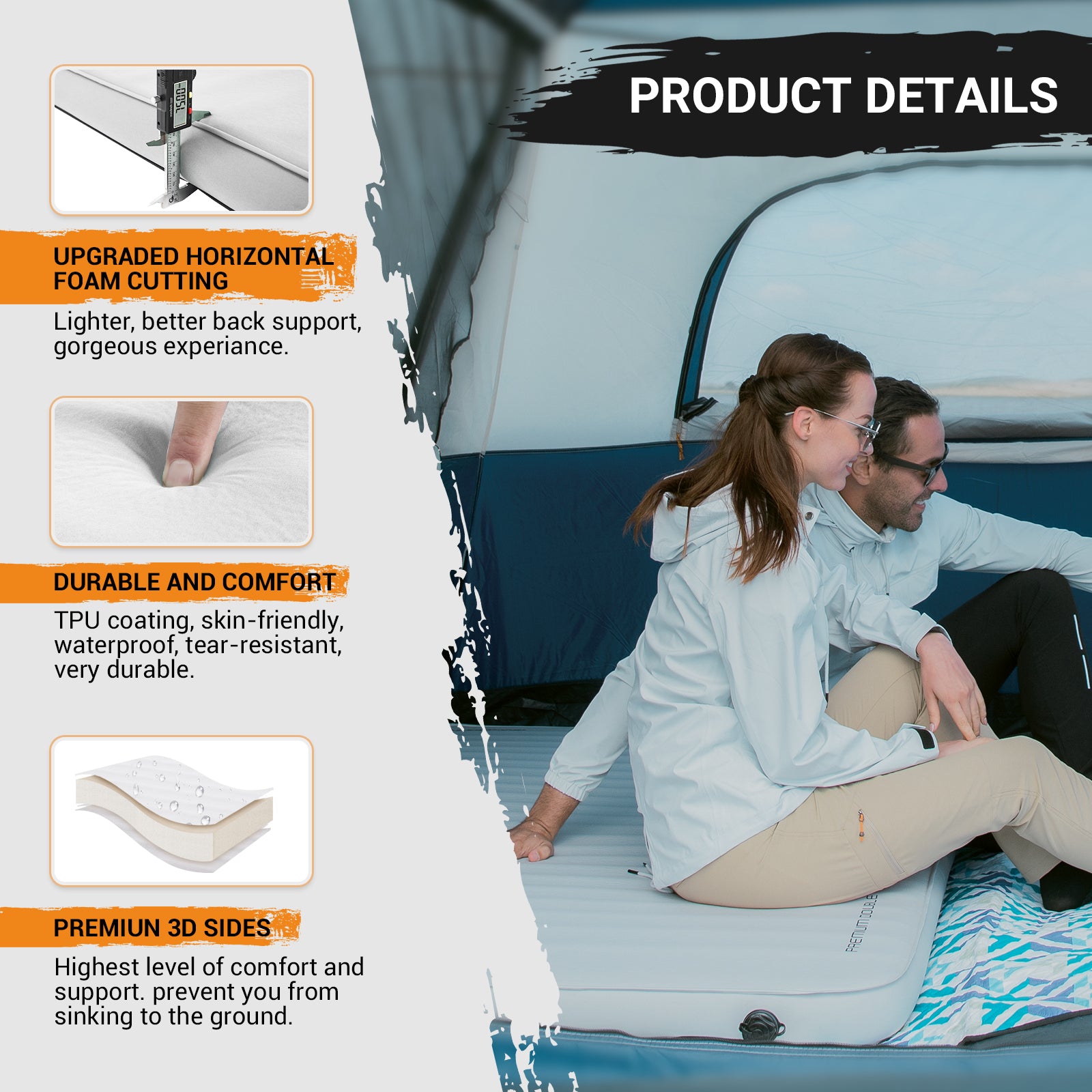 KingCamp PREMIUM Self Inflating Foam Sleeping Pad Double/Single