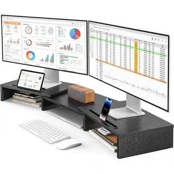 Riser for Dual Monitors - Adjustable Stand