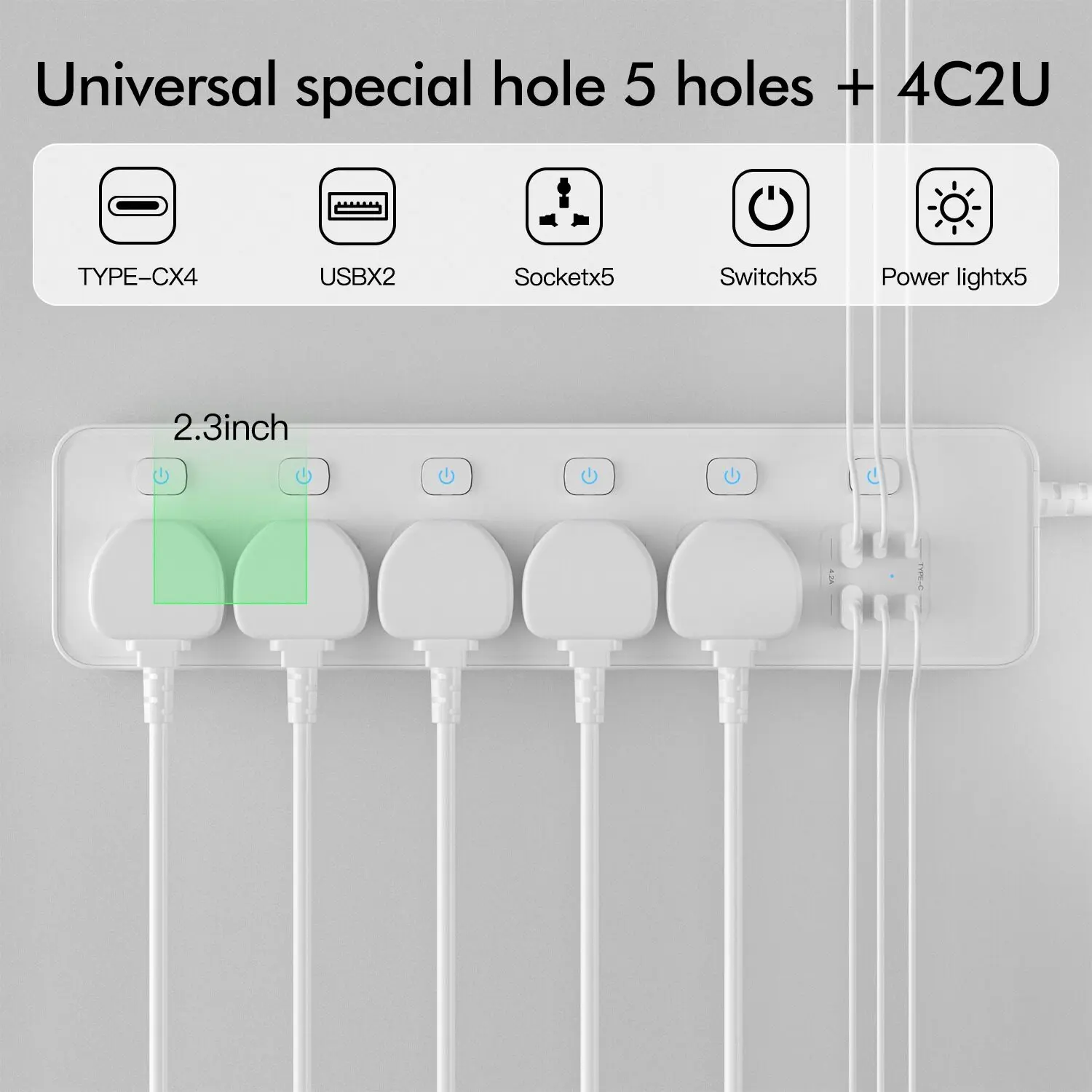 Travel Power Adapter with Multiple Outlets for Global Use - Image 9