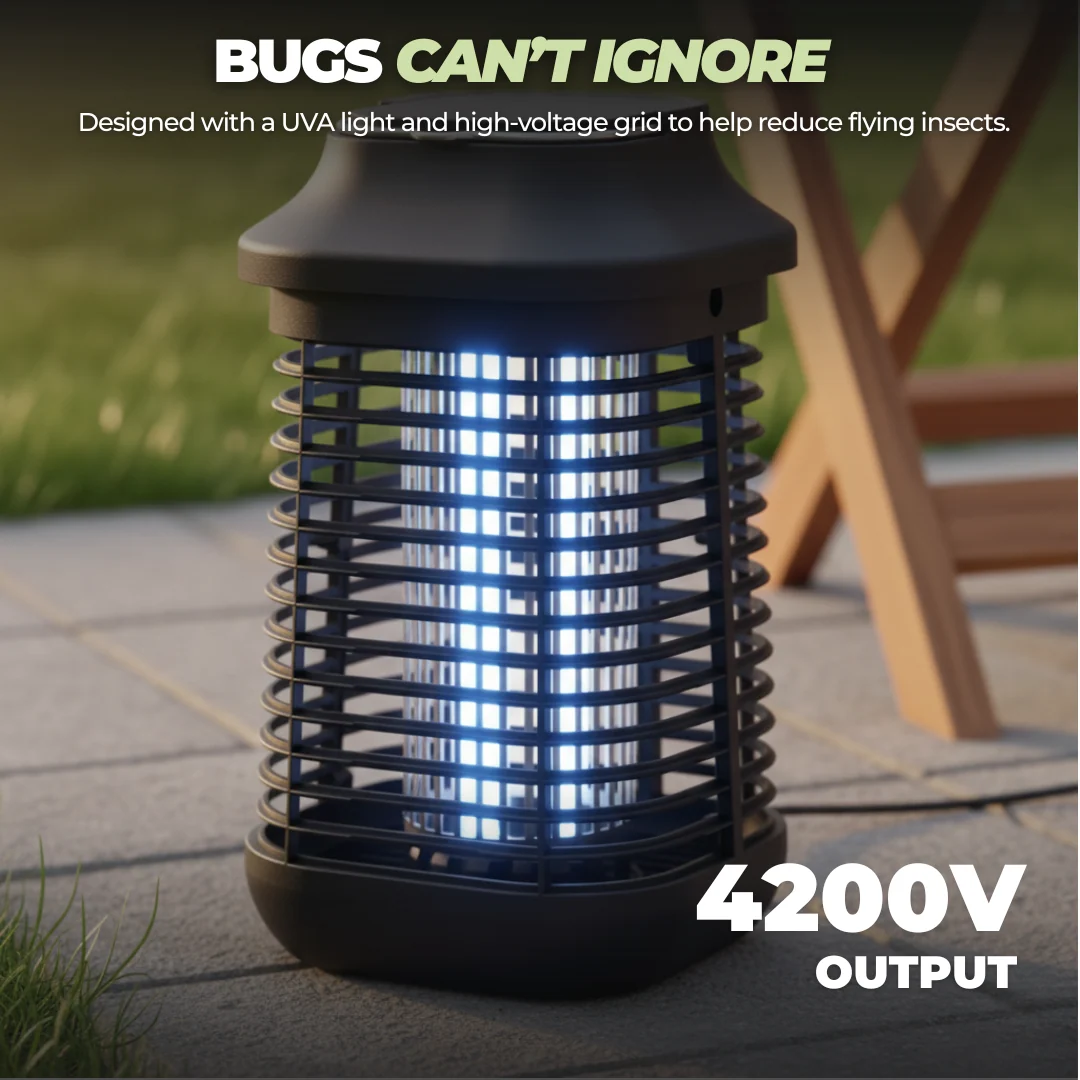 Bug Zapper 4200V Electric Insect Trap Lamp for Indoor Outdoor Use