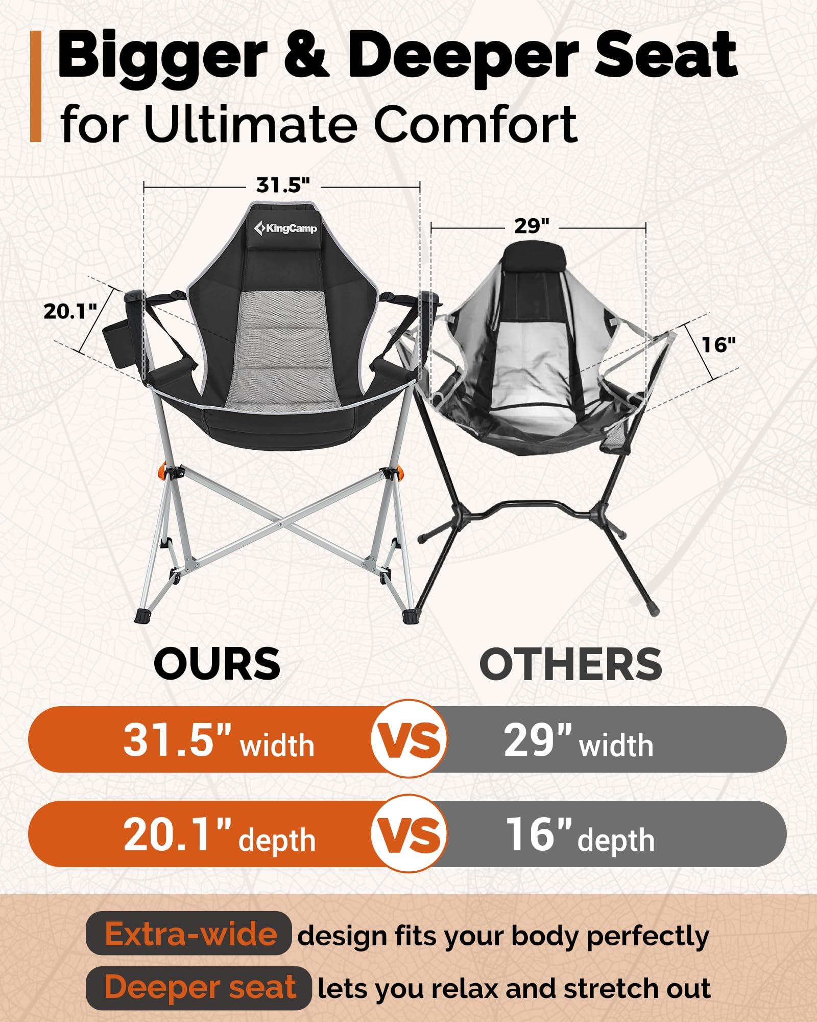 KingCamp Aluminum Alloy Swing Camping Hammock Chair