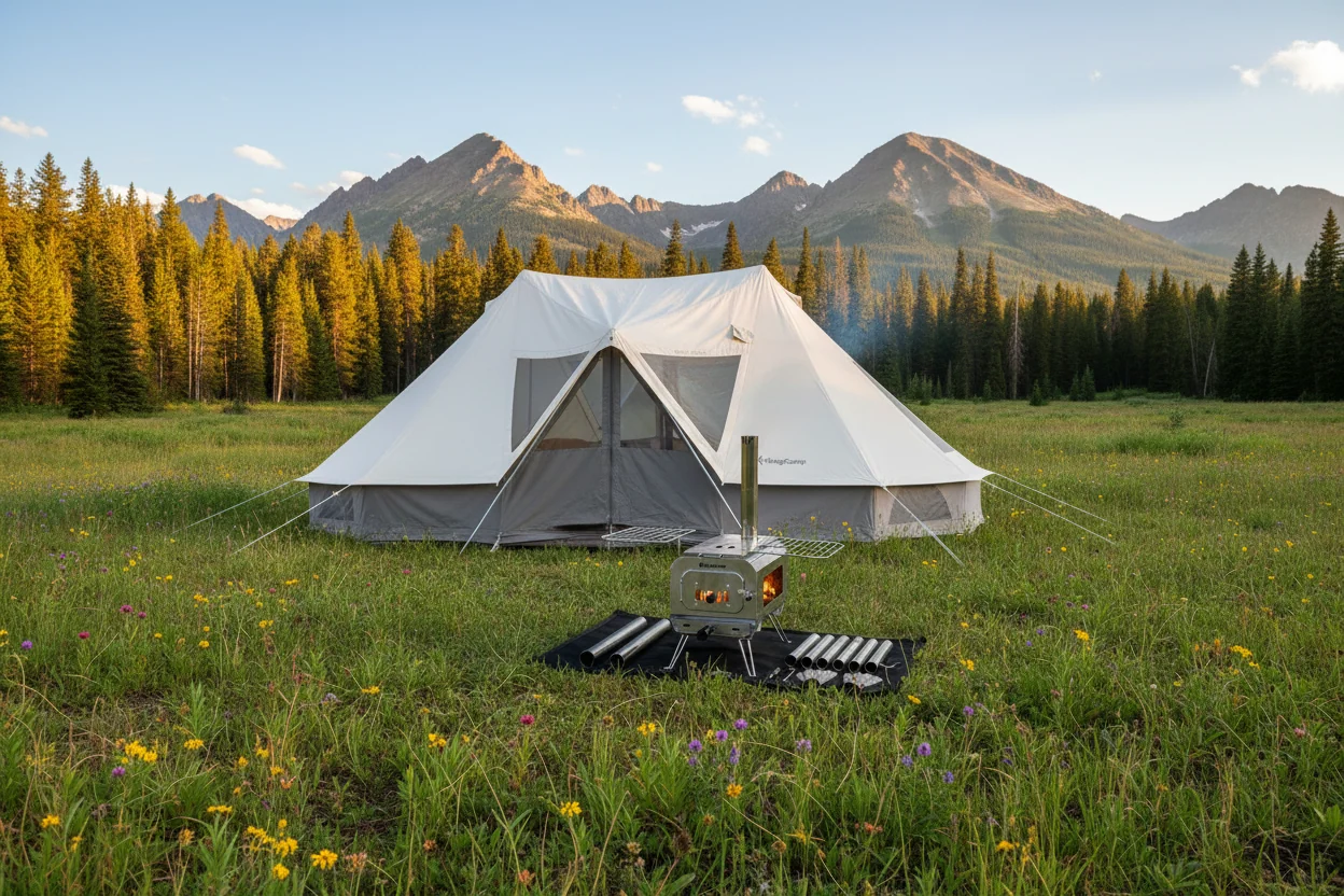 KingCamp KHAN PALACE Tent & Stove Bundle