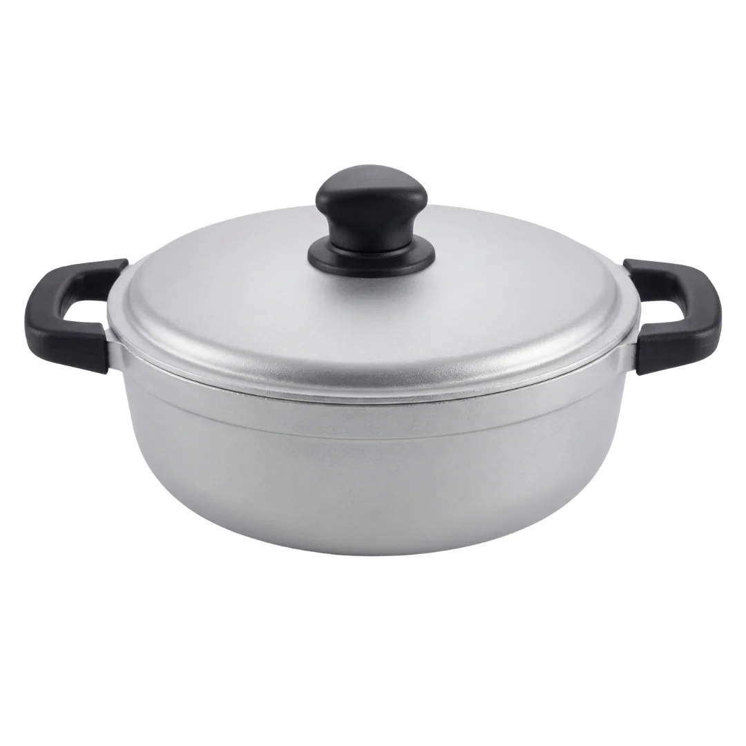 Aluminum Cooking Pot with Lid for Rice, Soups, and Stews