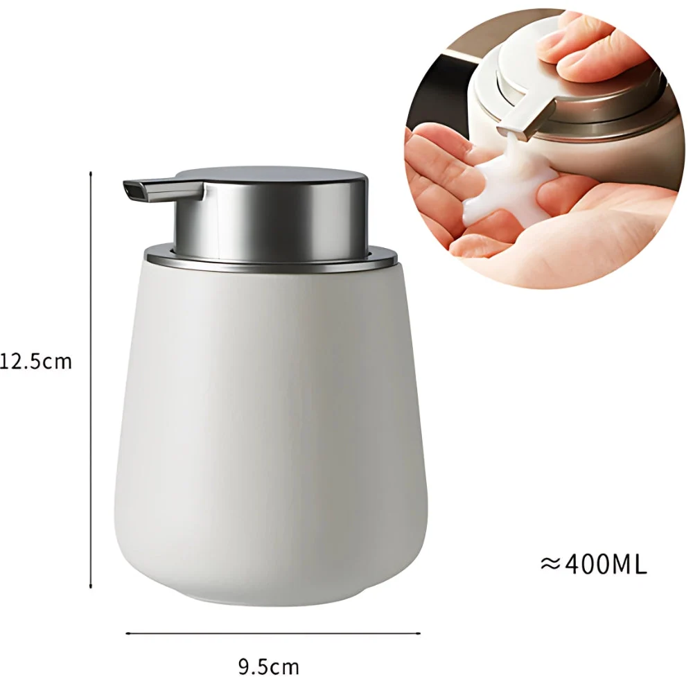 Soap Dispenser Ceramic Press Pump 380ml - Image 2