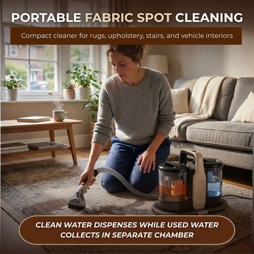 Portable Spot Cleaner for Carpet and Upholstery 15kPa Suction