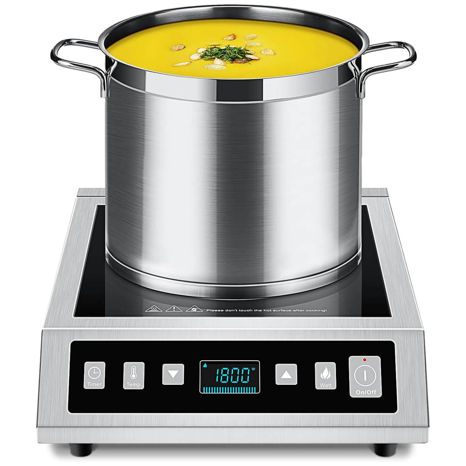 AMZCHEF Portable Induction Cooktop 1800W Countertop Commercial 1