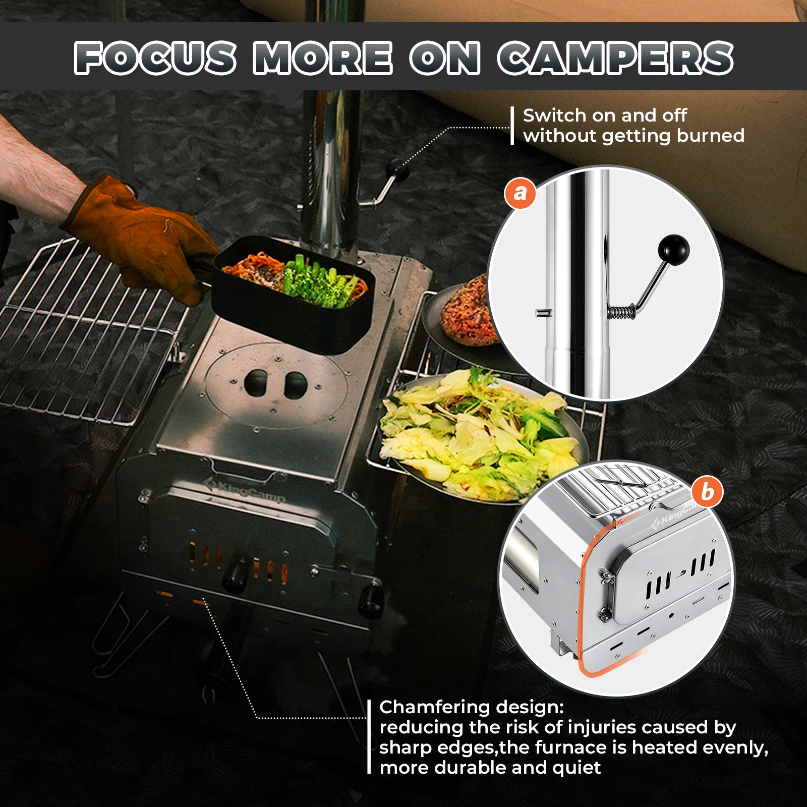 KingCamp Surefire Camping Wood Tent Stove