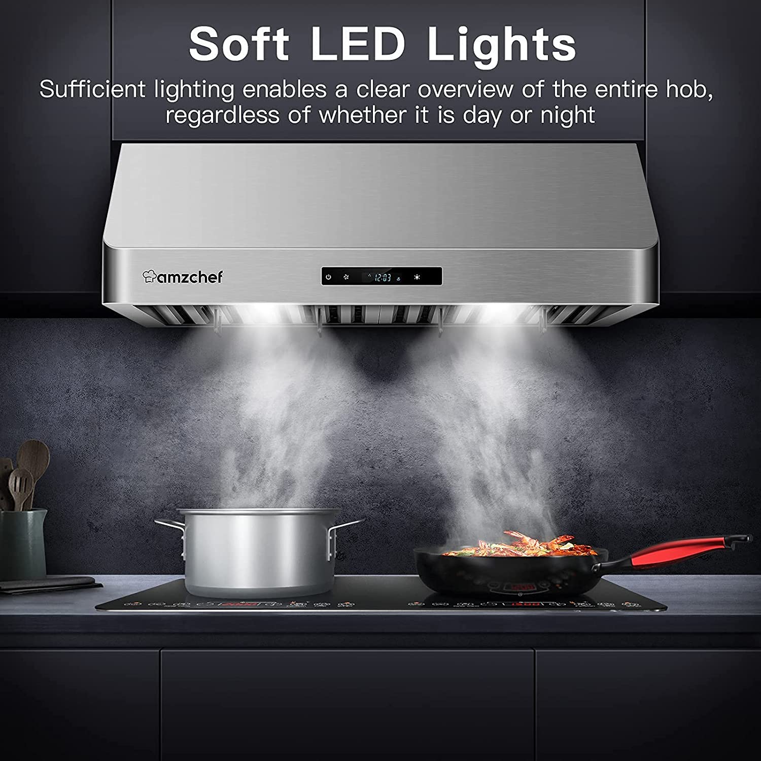 AMZCHEF Range Hoods 30 inch 700CFM 4