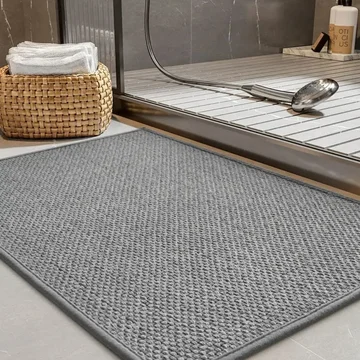 Bath Mat Braided Plush Non-Slip Fast Drying