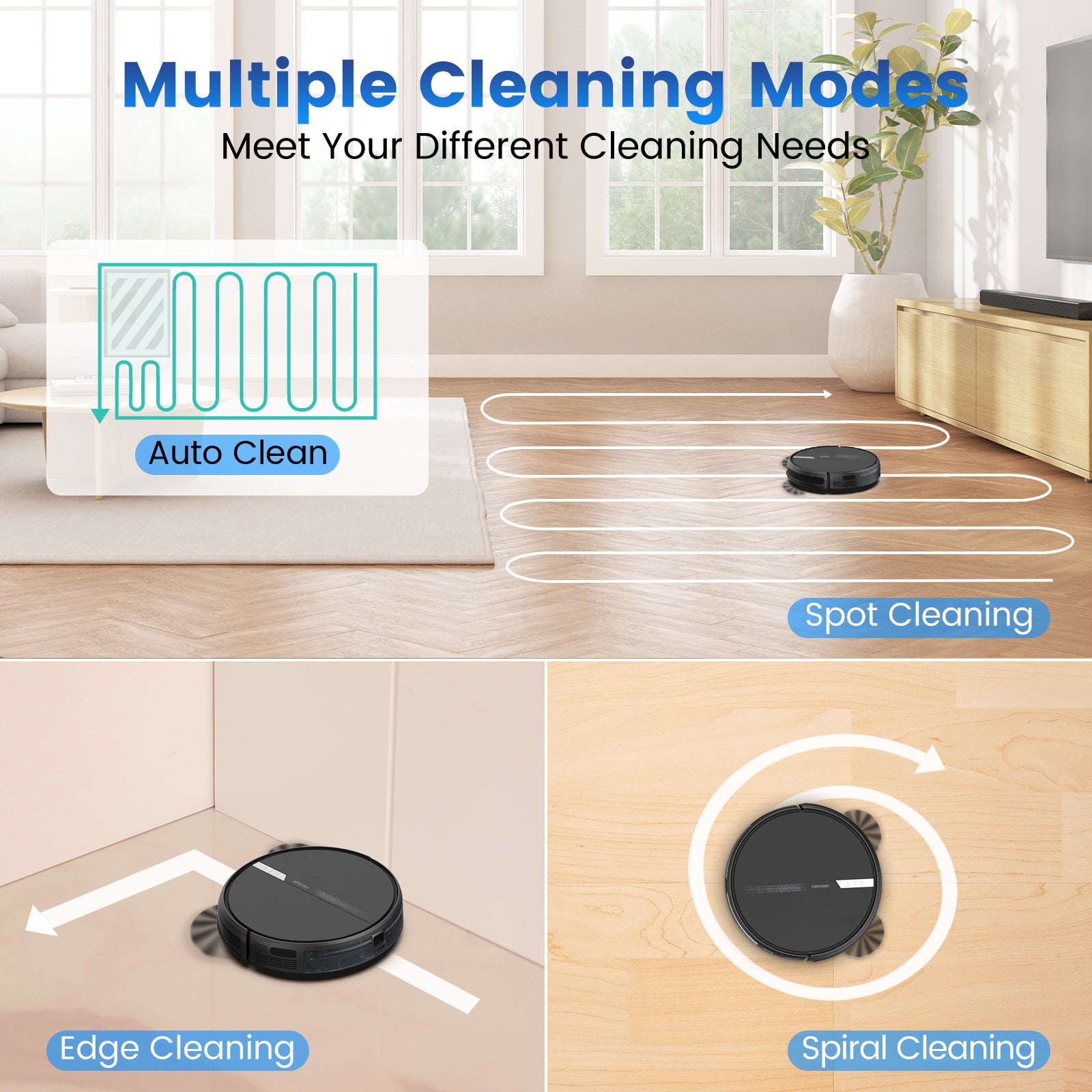 AIRROBO G60 3 in 1 Robot Vacuum and Mop Combo with Smart App&Voice Control,2 in 1 Tank for pet hair - Image 5