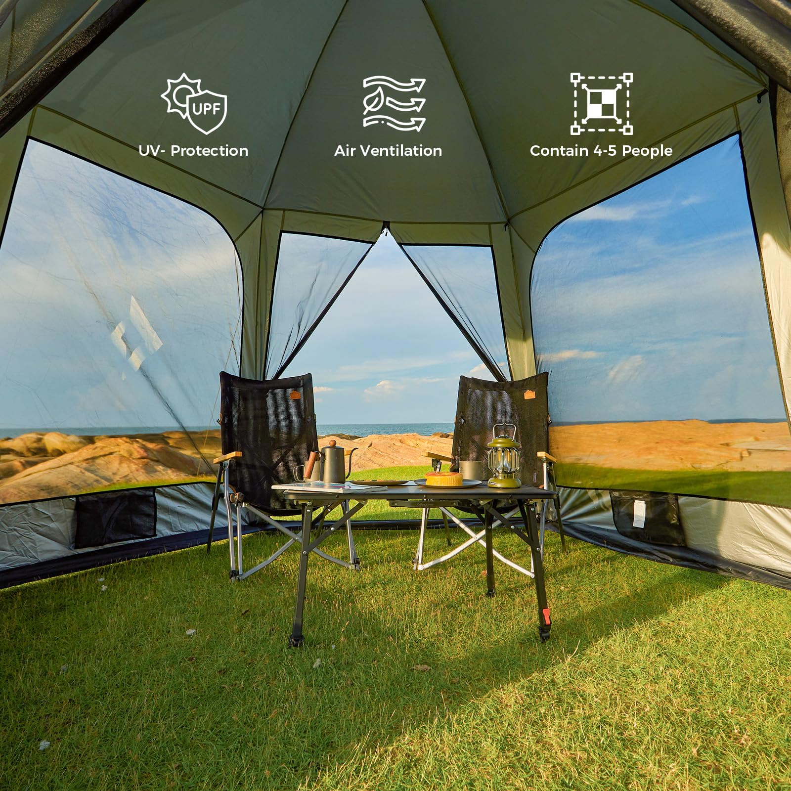 KingCamp CAIRO 12 x 12 Instant Screen Mosquito Canopy Tent