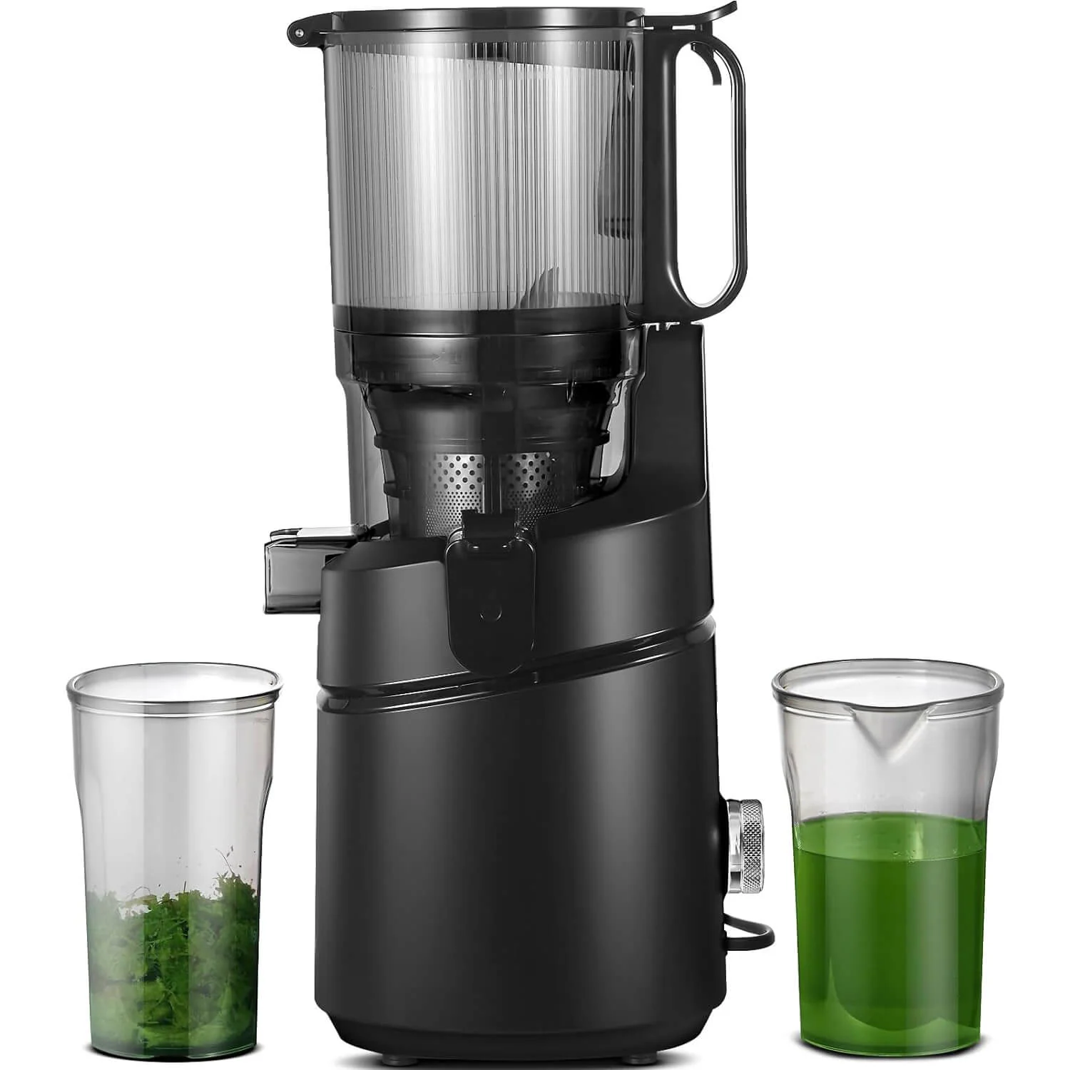 AMZCHEF Masticating Juicer 5.8-Inch Self-Feeding Black 2