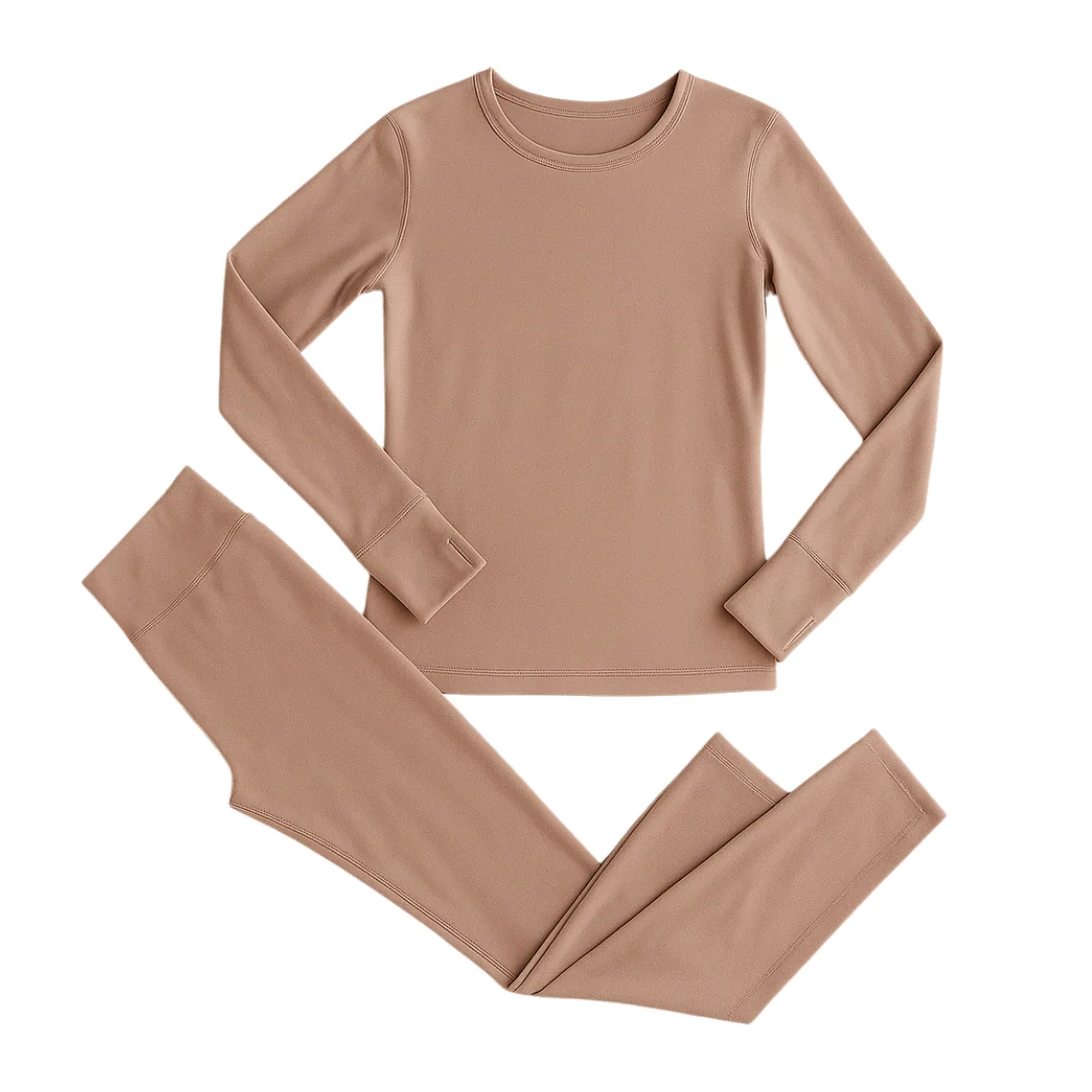 Thermal Base Layer Set for Women - Fleece Lined Shirt and Leggings - Image 8