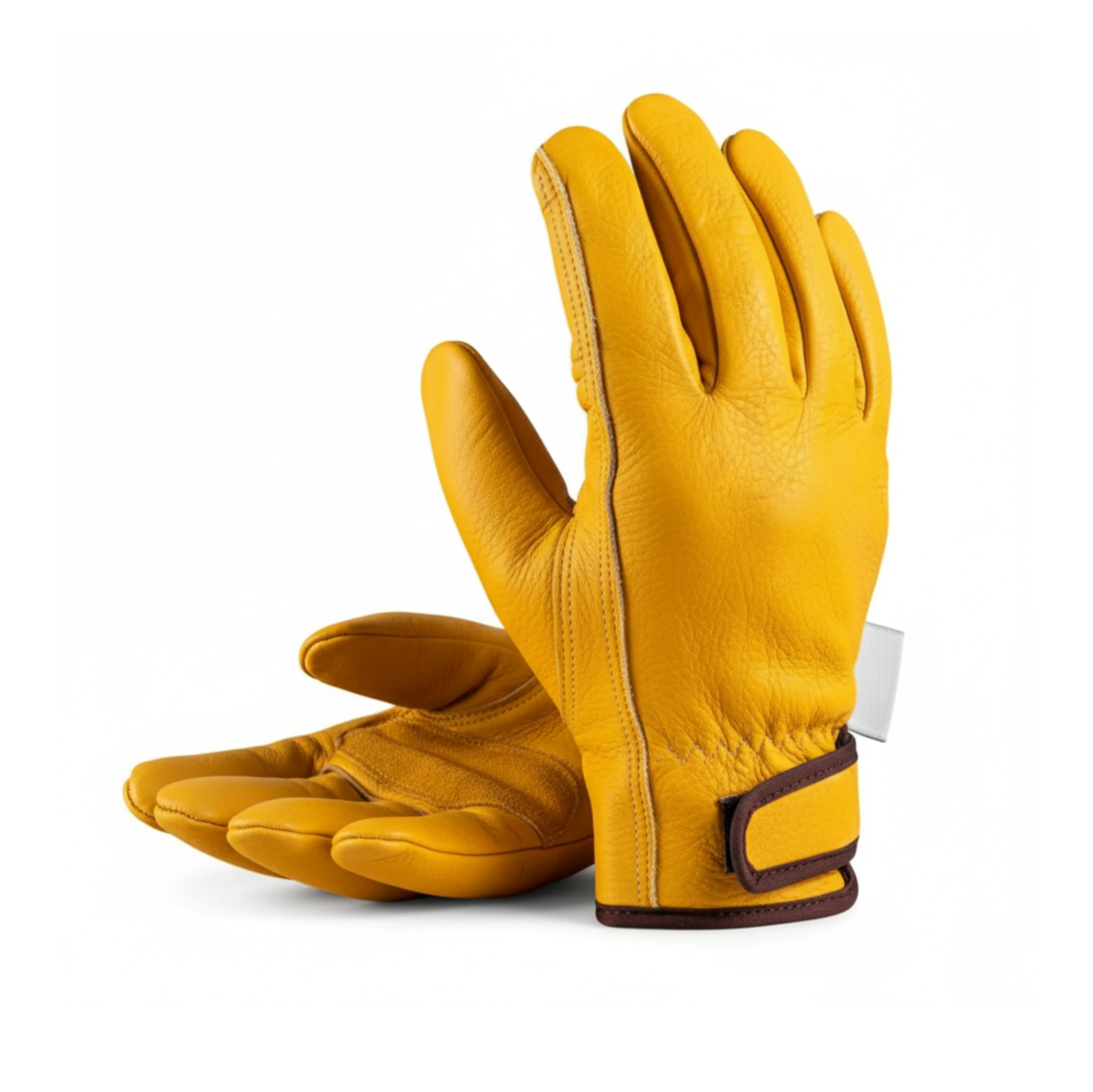 Insulated Lining Winter Work Gloves in Full Grain Cowhide Leather - Image 2