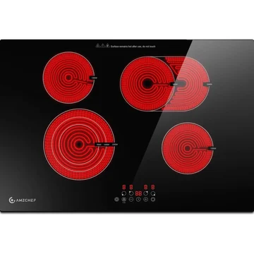 AMZCHEF Induction Range 30 Inch Built-in Countertop with 4 Burners 6700W